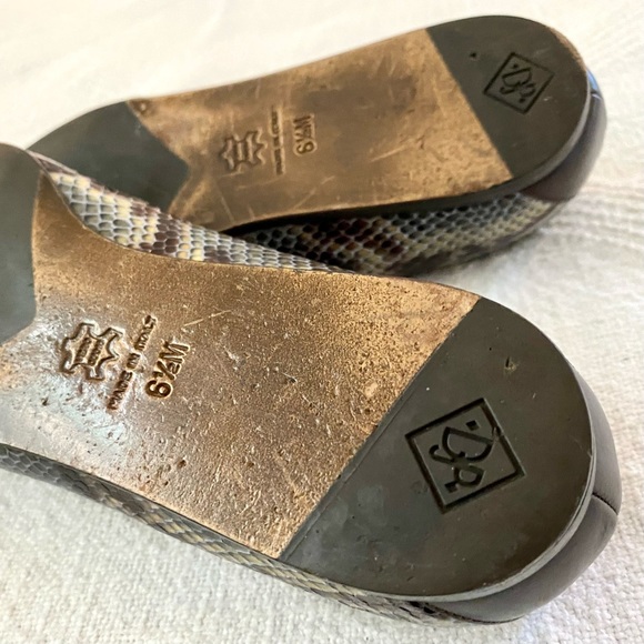 Donald J. Pliner “Ana” Python Snakeskin Leather Flats Size US 6.5 Made in Italy - Picture 5 of 12